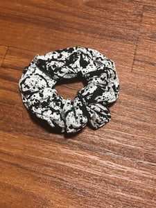 Black splatter scrunchie